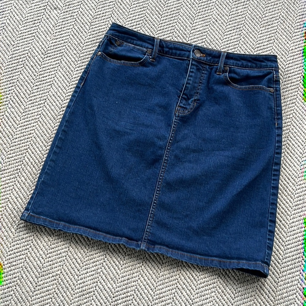 Talbots jean skirt
